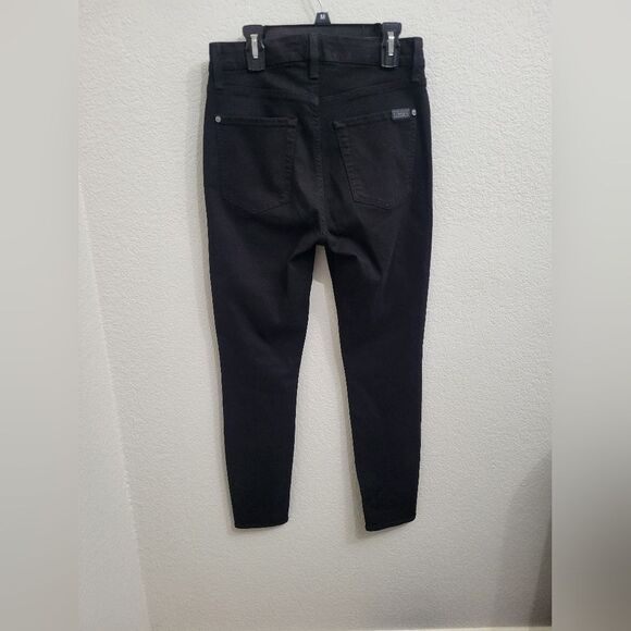 7 For All Mankind High Rise Black Jeans - Picture 3 of 5